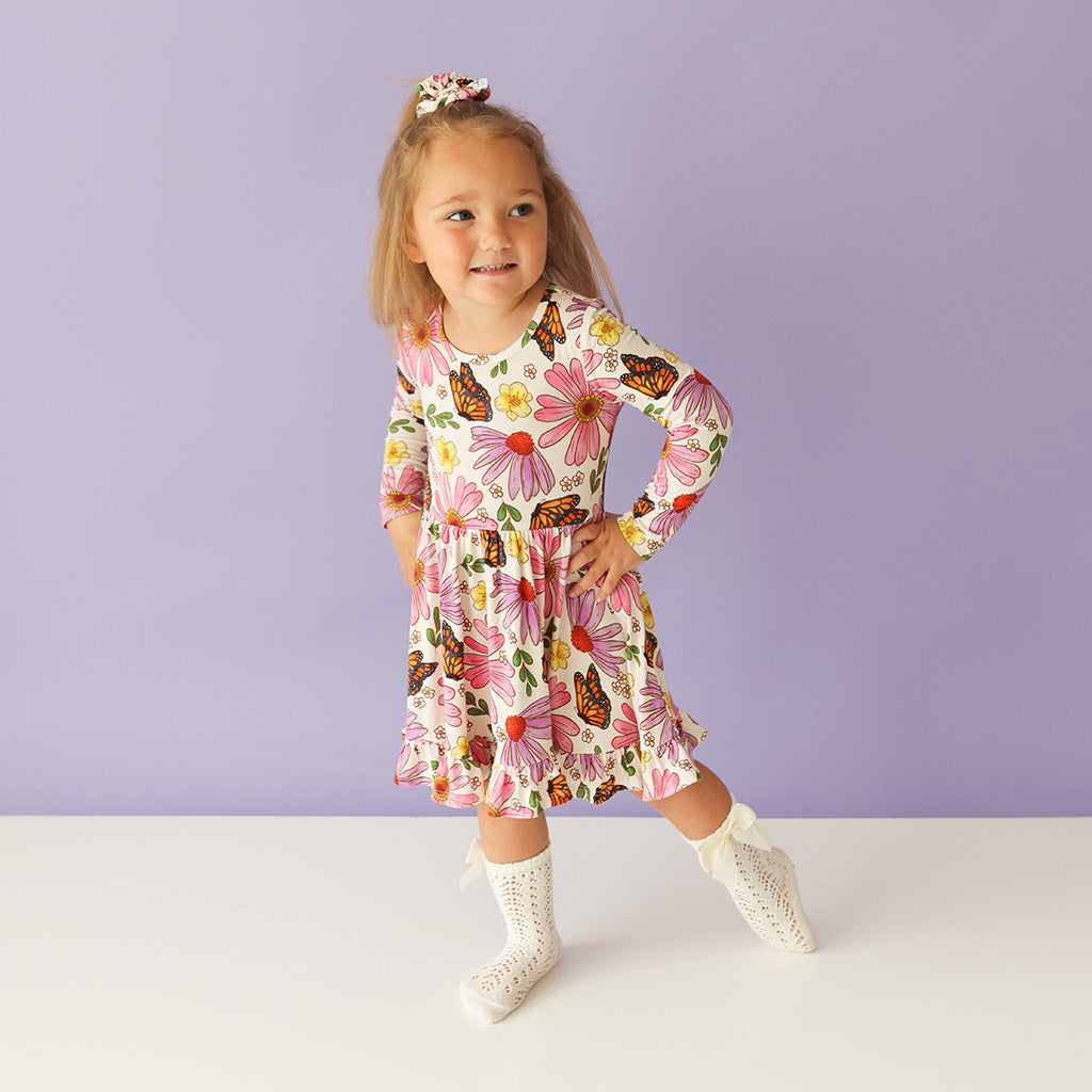 Kaavia Long Sleeve Ruffled Twirl Dress