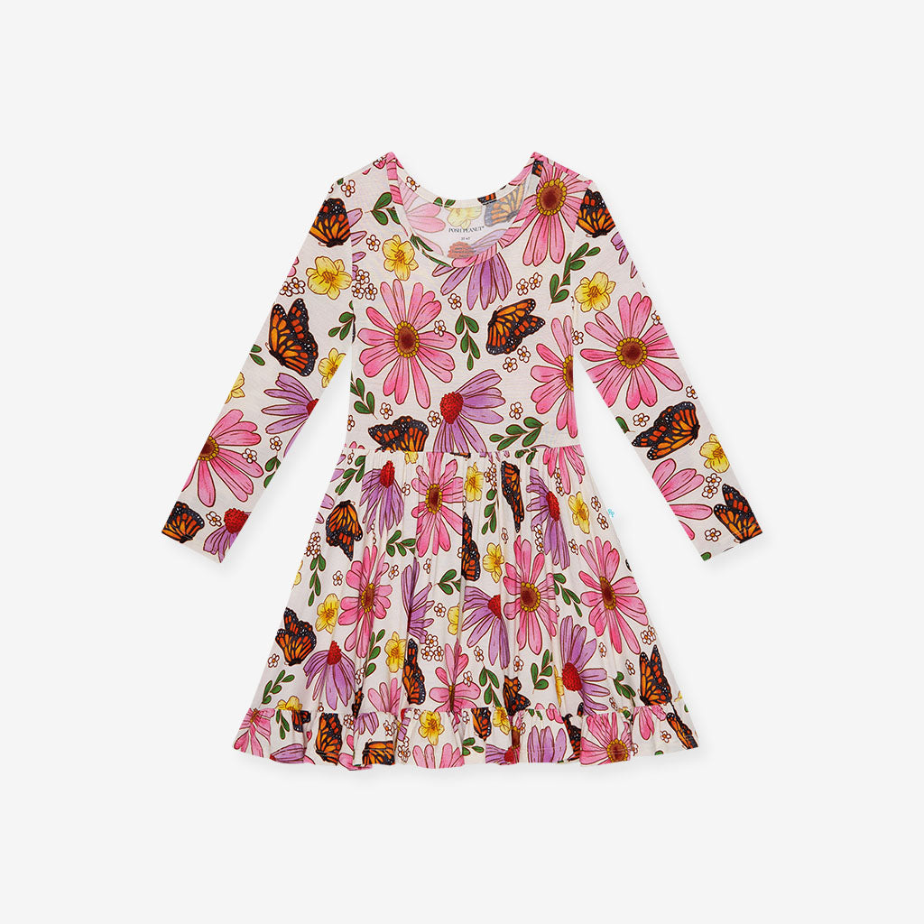 Kaavia Long Sleeve Ruffled Twirl Dress