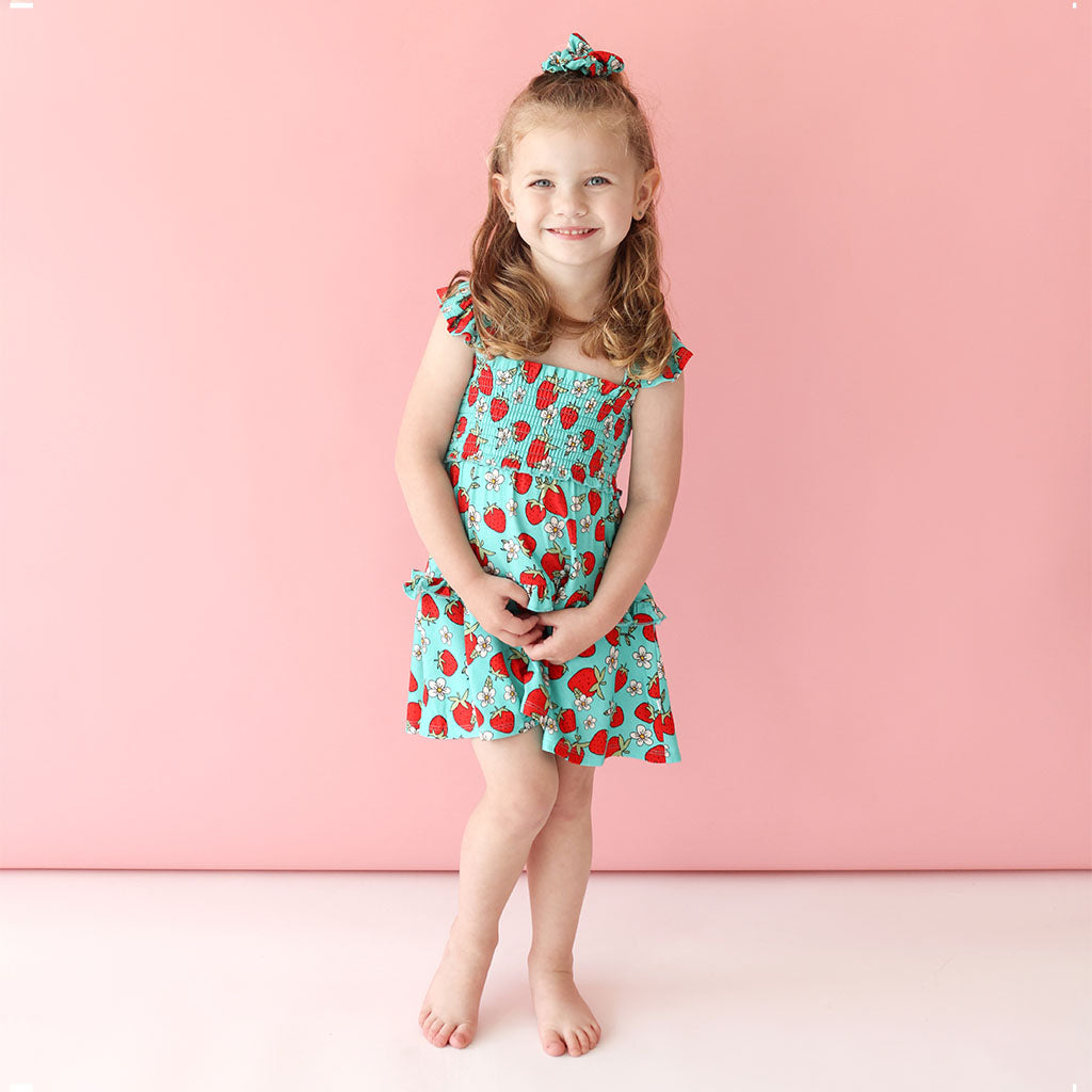 Happy Berry Smocked Babydoll Dress