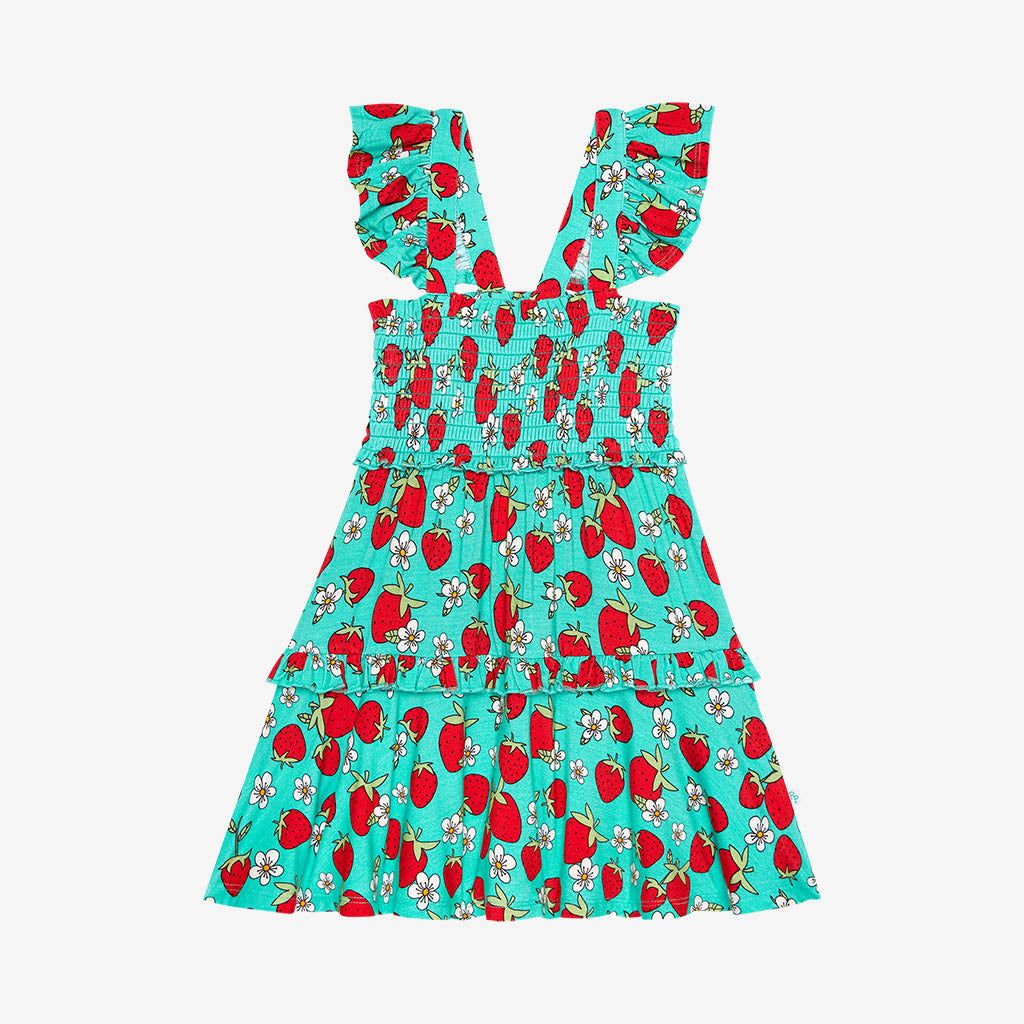 Happy Berry Smocked Babydoll Dress