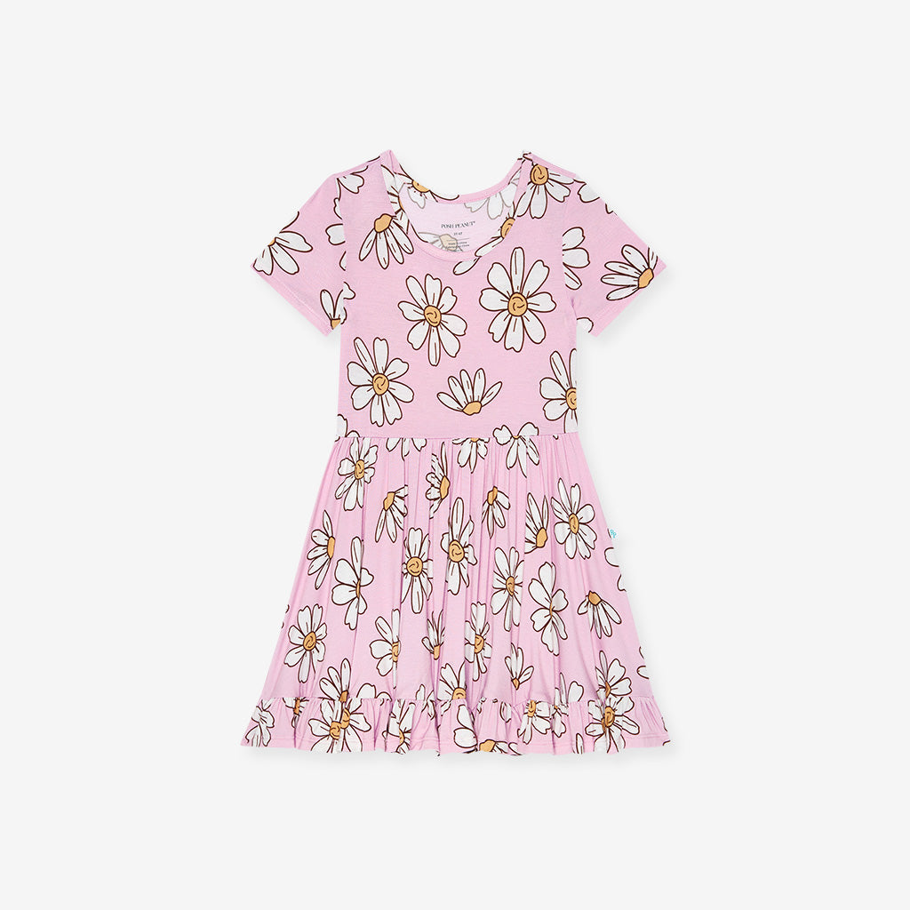 Jamie Short Sleeve Ruffled Twirl Dress