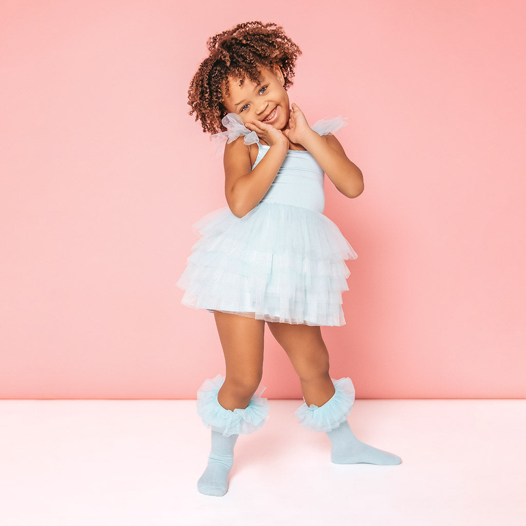 Starry Blue Tulle Smocked Dress