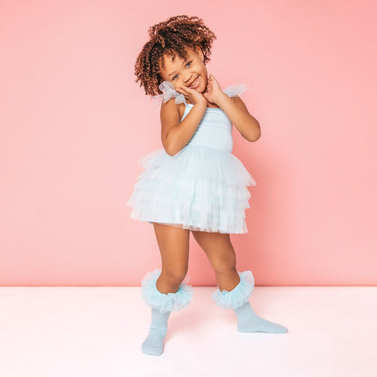 Starry Blue Tulle Smocked Dress