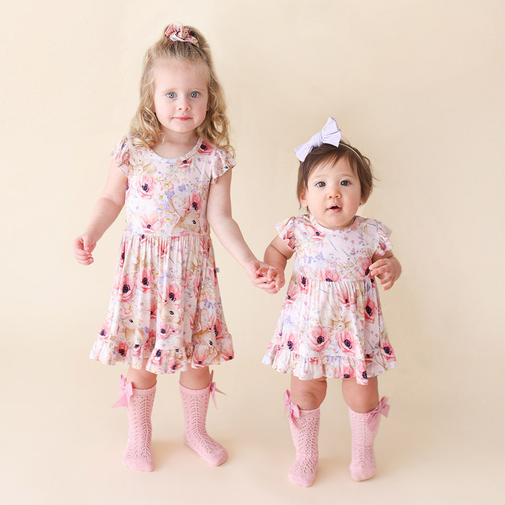 Everly Rose Ruffled Twirl Bodysuit Dress