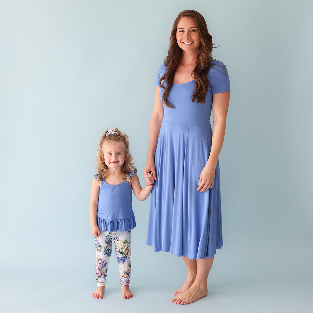 Chatham Blue Women's Scoop Midi Dress