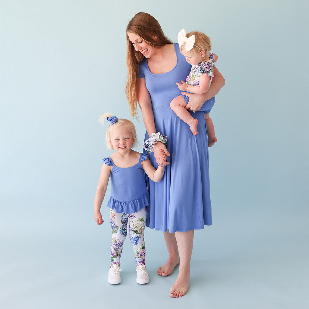 Chatham Blue Women's Scoop Midi Dress