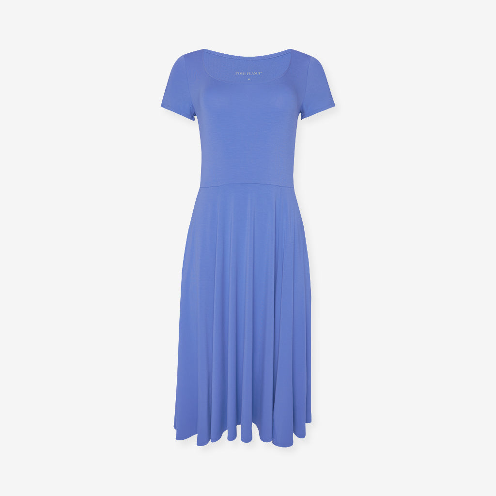Chatham Blue Women's Scoop Midi Dress