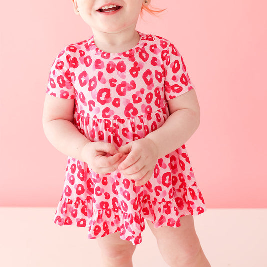 Ashley Ruffled Twirl Bodysuit Dress
