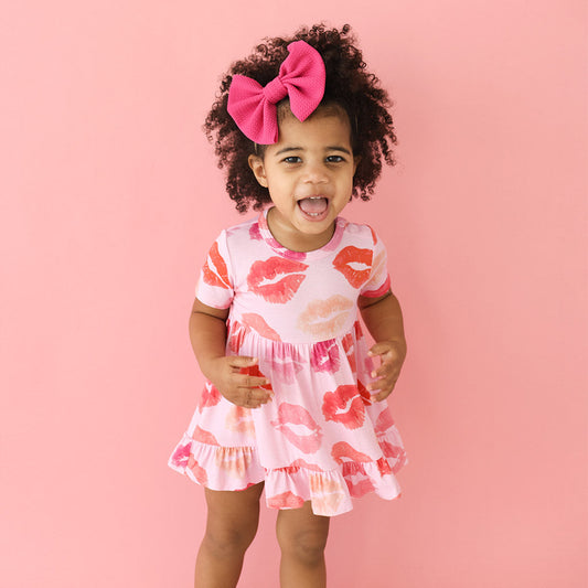 Isabela Ruffled Twirl Bodysuit Dress