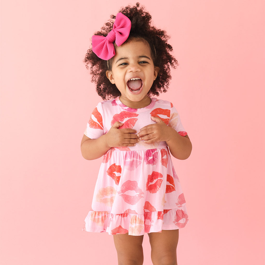 Isabela Ruffled Twirl Bodysuit Dress