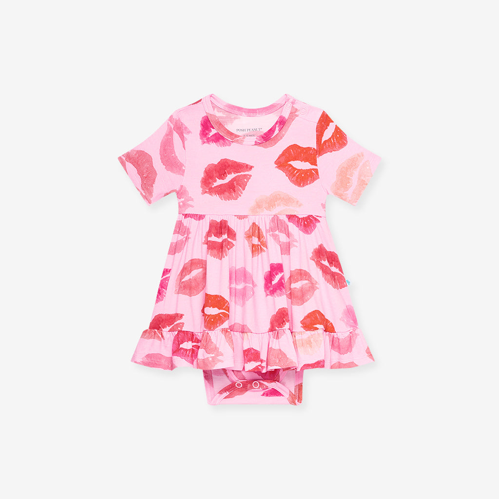 Isabela Ruffled Twirl Bodysuit Dress