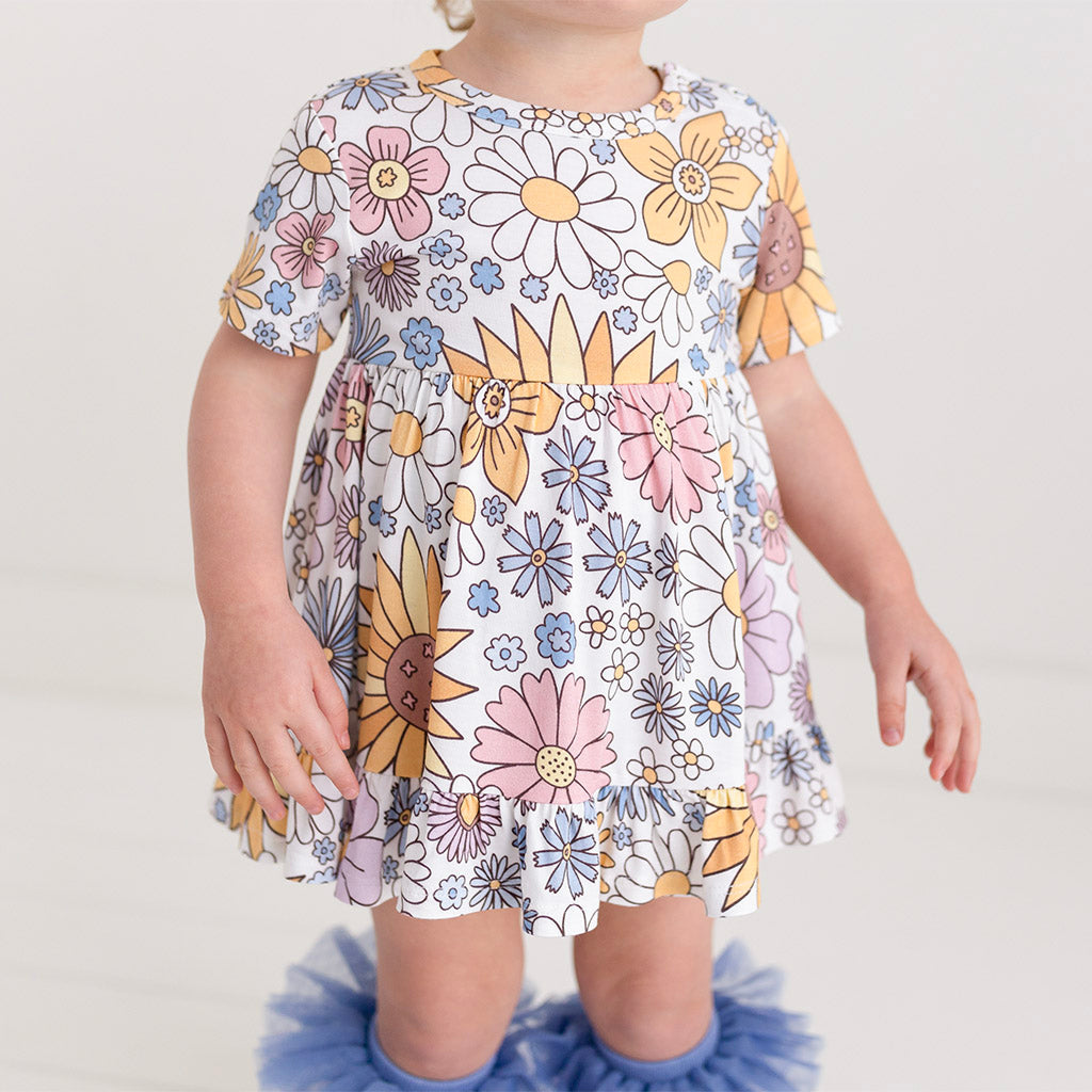 Presley Jane Ruffled Twirl Bodysuit Dress