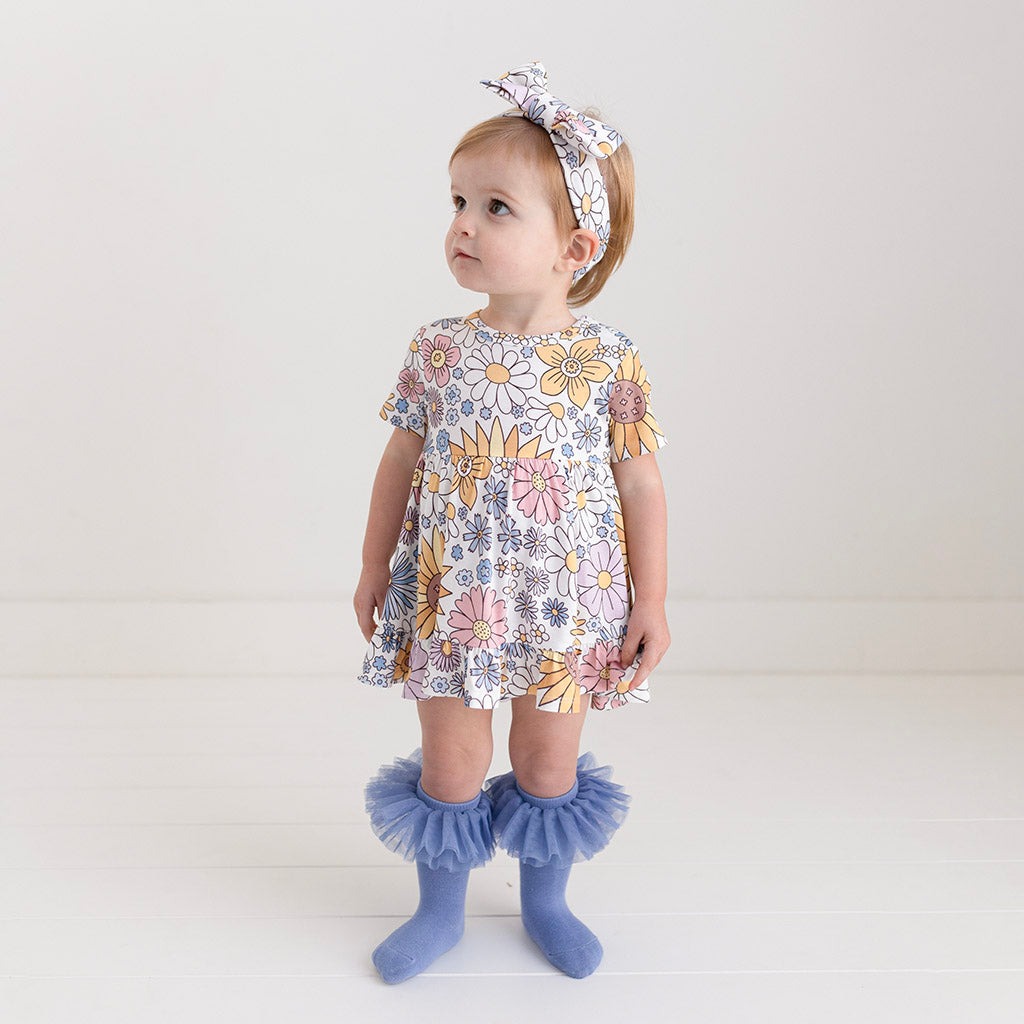 Presley Jane Ruffled Twirl Bodysuit Dress