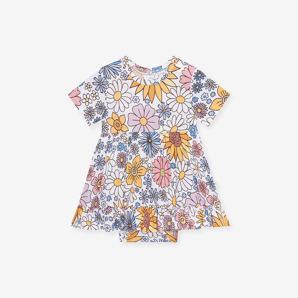 Presley Jane Ruffled Twirl Bodysuit Dress