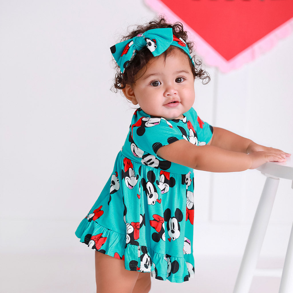 Smooches Ruffled Twirl Bodysuit Dress