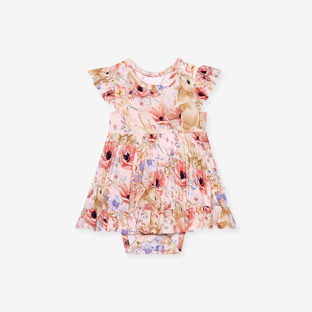 Everly Rose Ruffled Twirl Bodysuit Dress