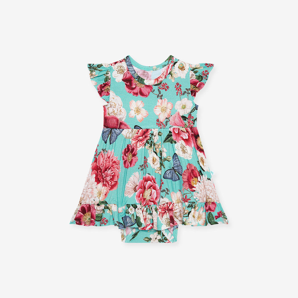 Nikki Danielle Ruffled Twirl Bodysuit Dress