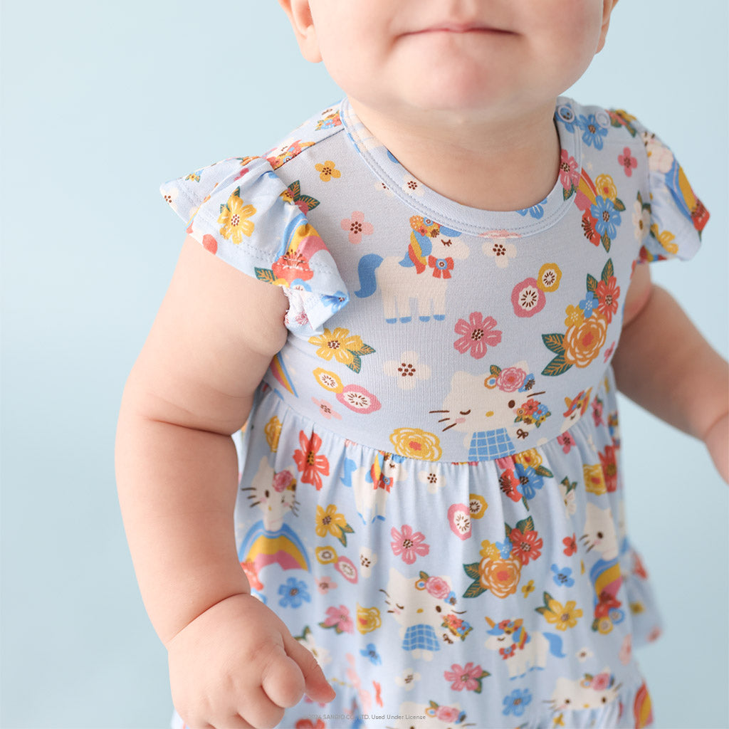 Springtime Blue Hello Kitty® Ruffled Twirl Bodysuit Dress
