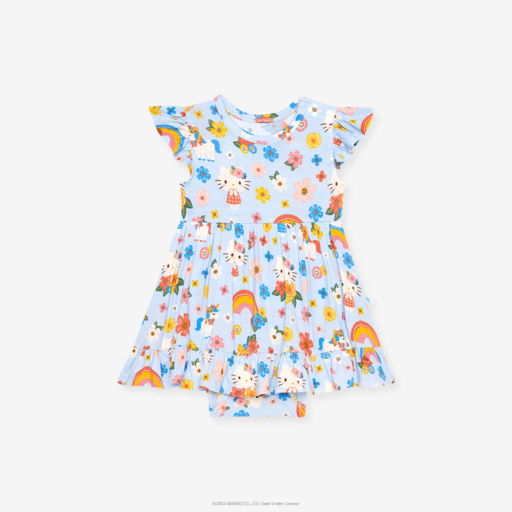 Springtime Blue Hello Kitty® Ruffled Twirl Bodysuit Dress