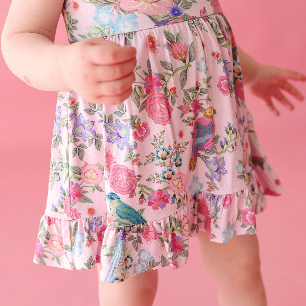 Christine Racerback Ruffled Bodysuit Dress