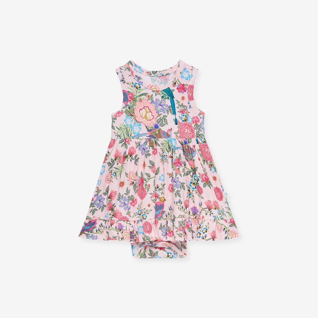 Christine Racerback Ruffled Bodysuit Dress