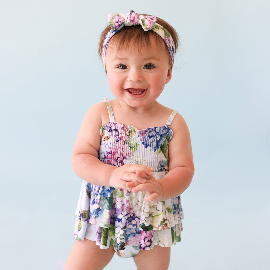 Kara Smocked Tiered Bodysuit Dress