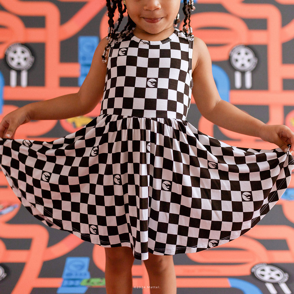 Hot Wheels™ Retro Checker Racerback Twirl Dress
