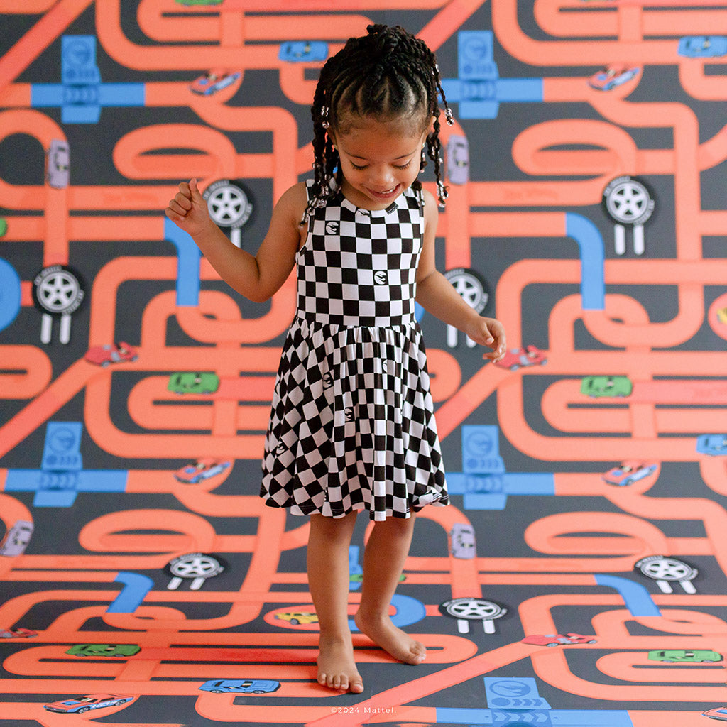 Hot Wheels™ Retro Checker Racerback Twirl Dress