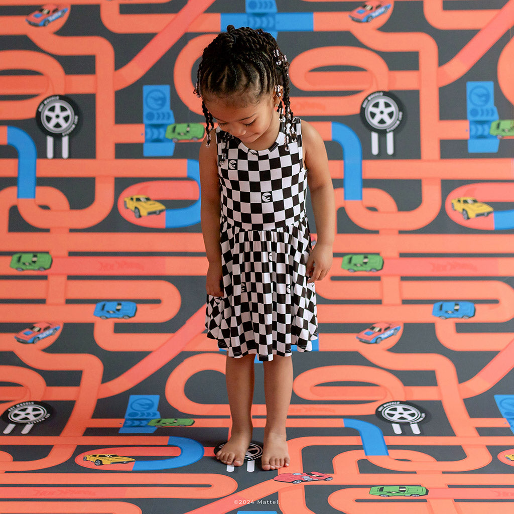 Hot Wheels™ Retro Checker Racerback Twirl Dress