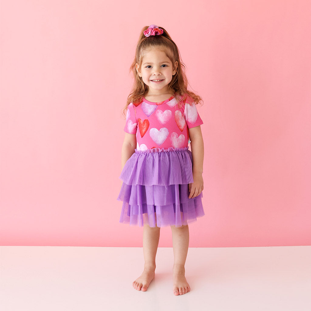 Posh Valentine Short Sleeve Tulle Dress