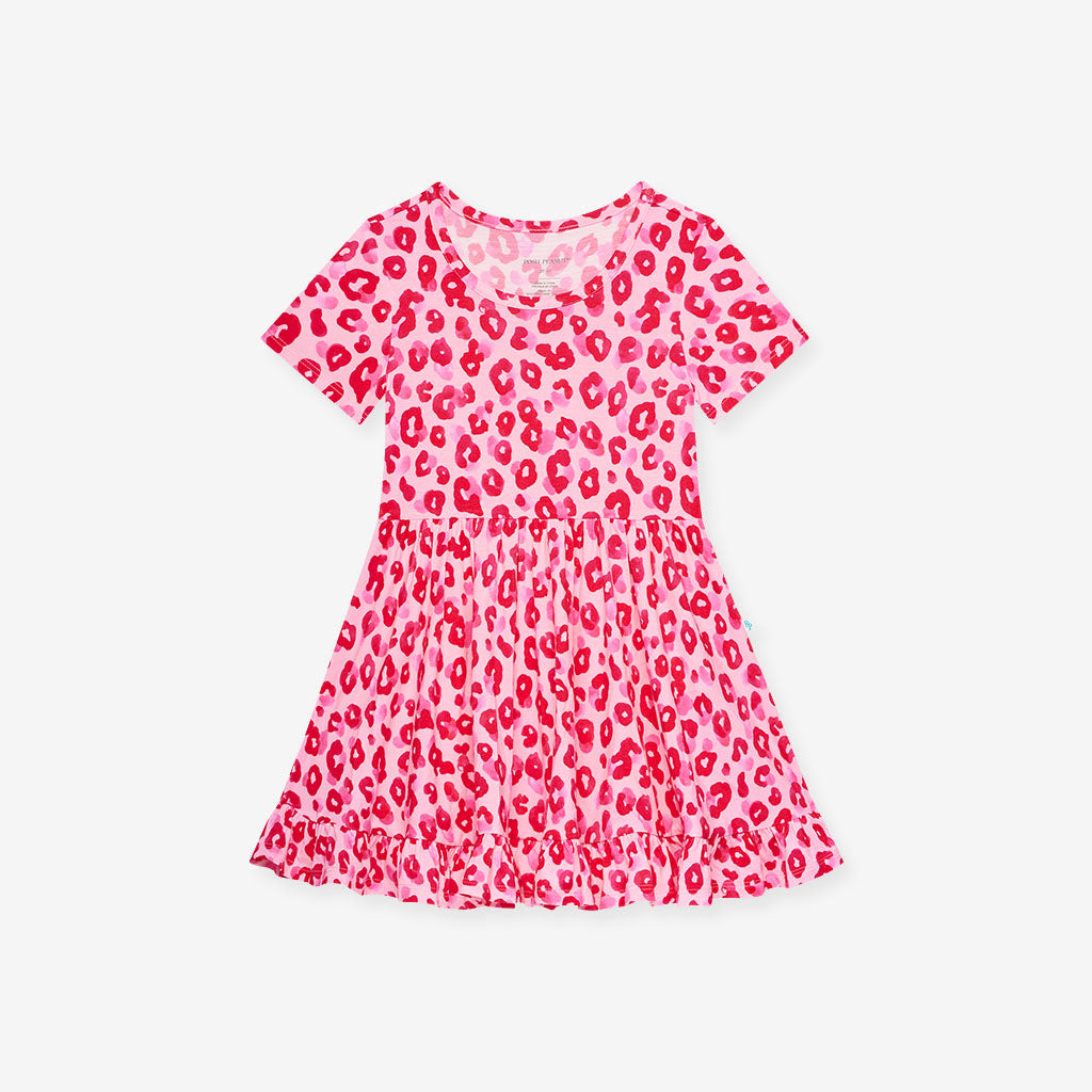 Ashley Short Sleeve Ruffled Twirl Dress