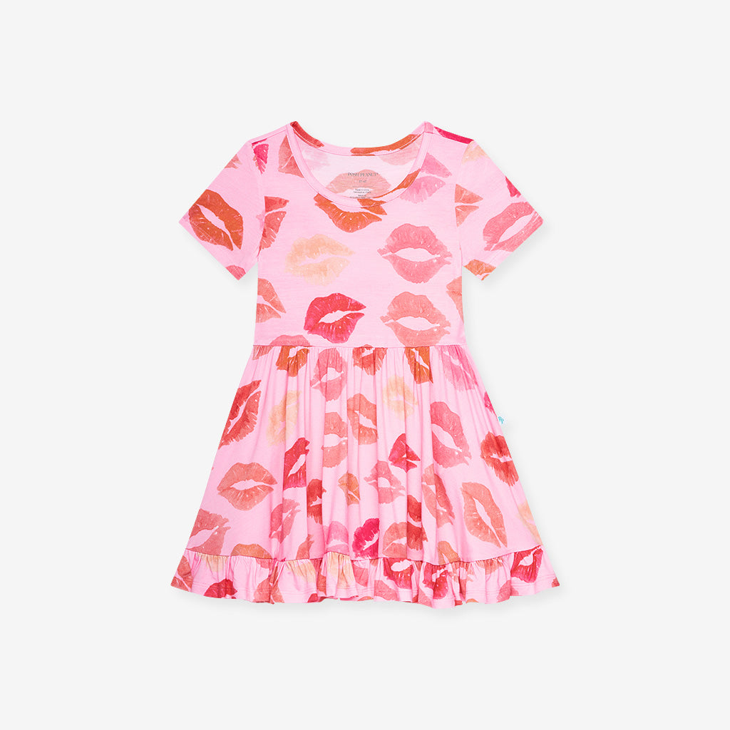 Isabela Short Sleeve Ruffled Twirl Dress
