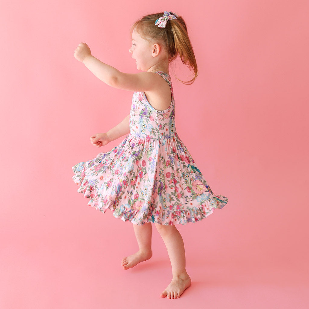 Christine Racerback Ruffled Twirl Dress