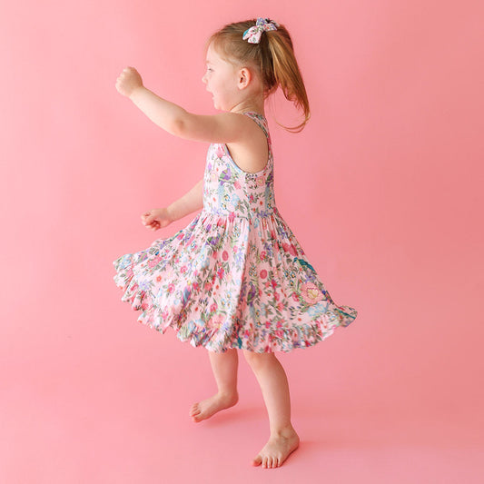 Christine Racerback Ruffled Twirl Dress