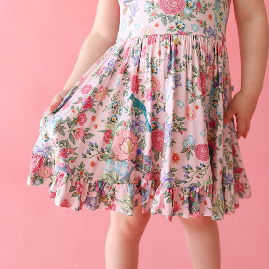 Christine Racerback Ruffled Twirl Dress