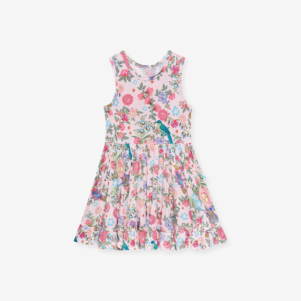 Christine Racerback Ruffled Twirl Dress