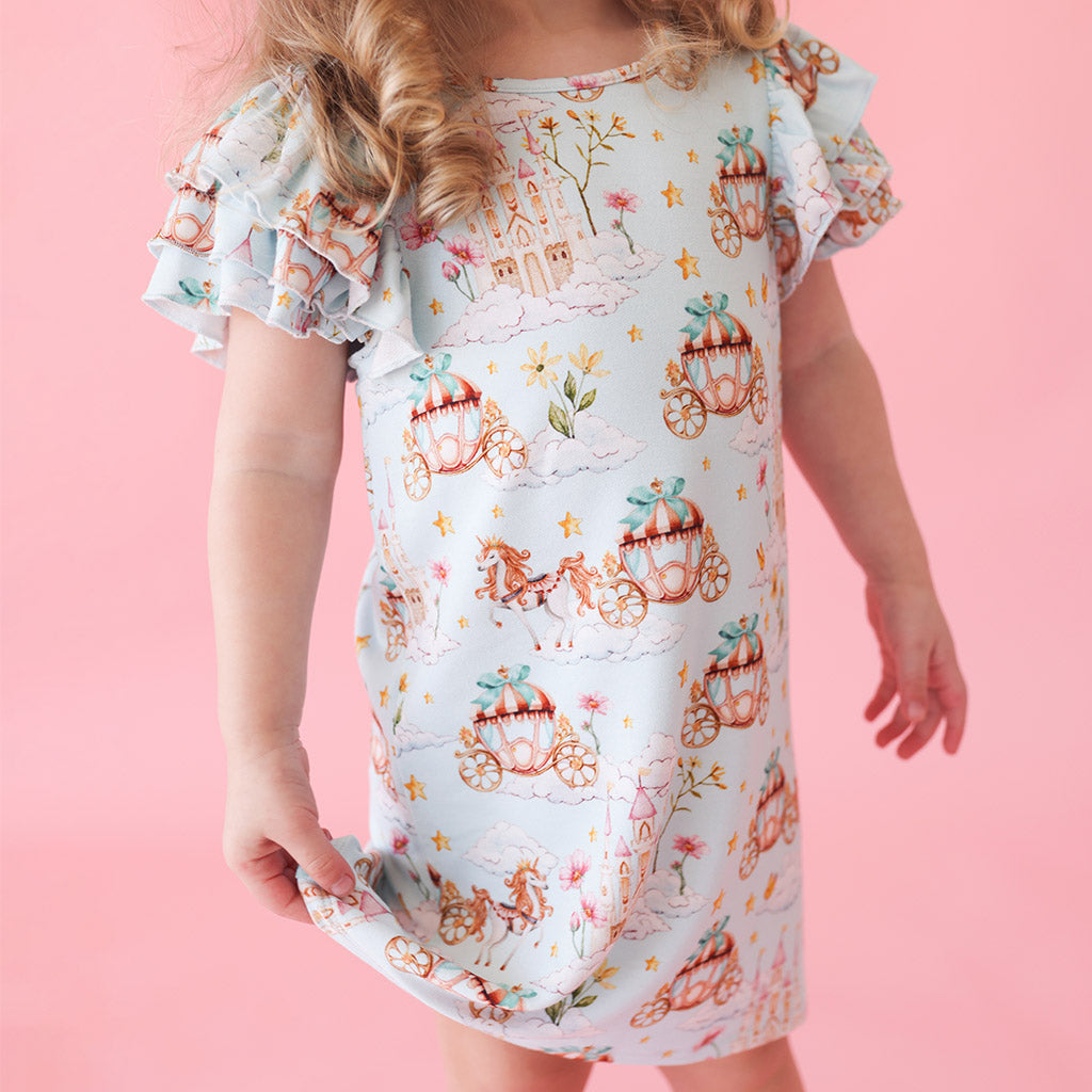 Catherine French Terry Ruffled Dress