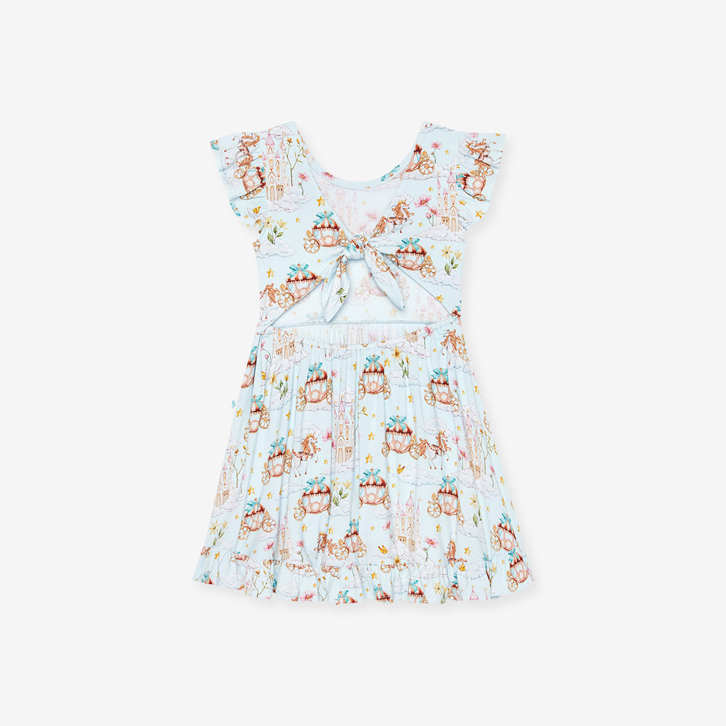 Catherine Tie Back Ruffled Twirl Dress