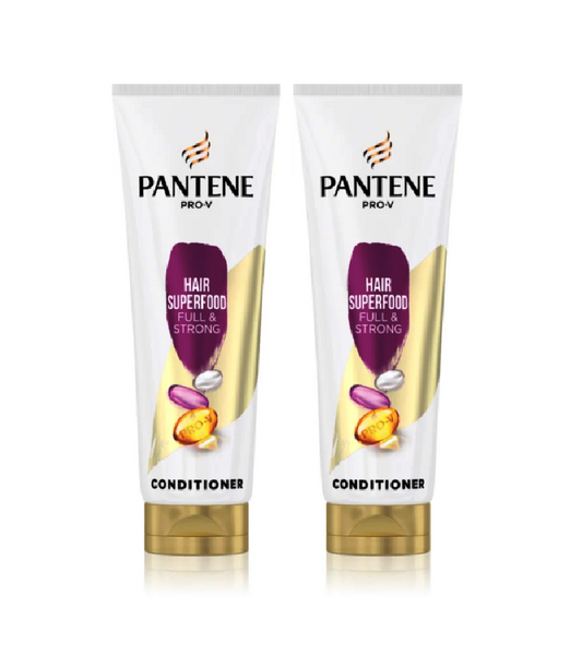 2xPack Pantene Superfood Full & Strong Hair Conditioner for Shiny Hair - 400 ml