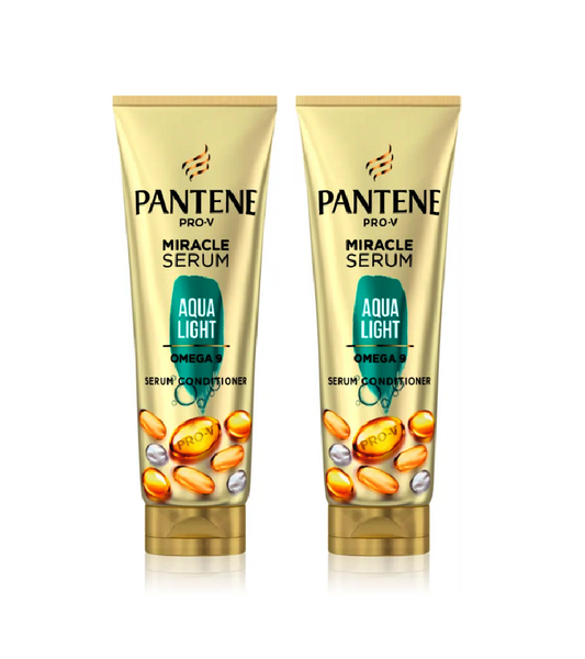 2xPack Pantene Aqua Light Miracle Hair Serum - 400 ml