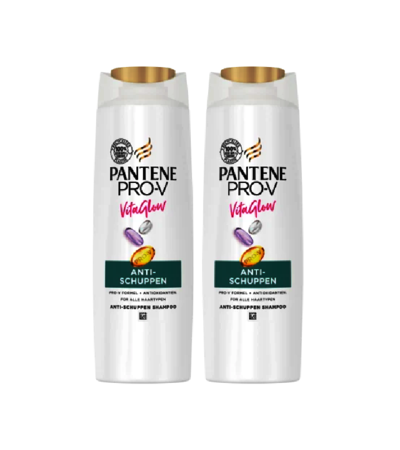 2xPack Pantene Pro-V Vita Glow Anti-Dandruff Shampoo - 600 ml