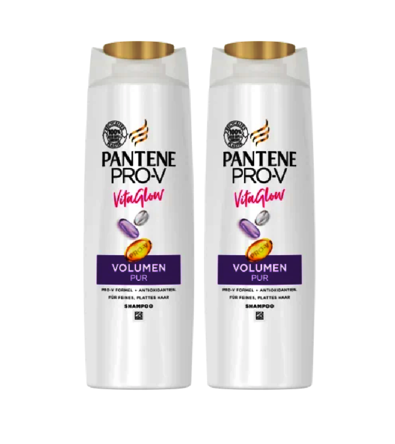 2xPack Pantene Pro-V Vita Glow Volume Pure Shampoo - 600 ml