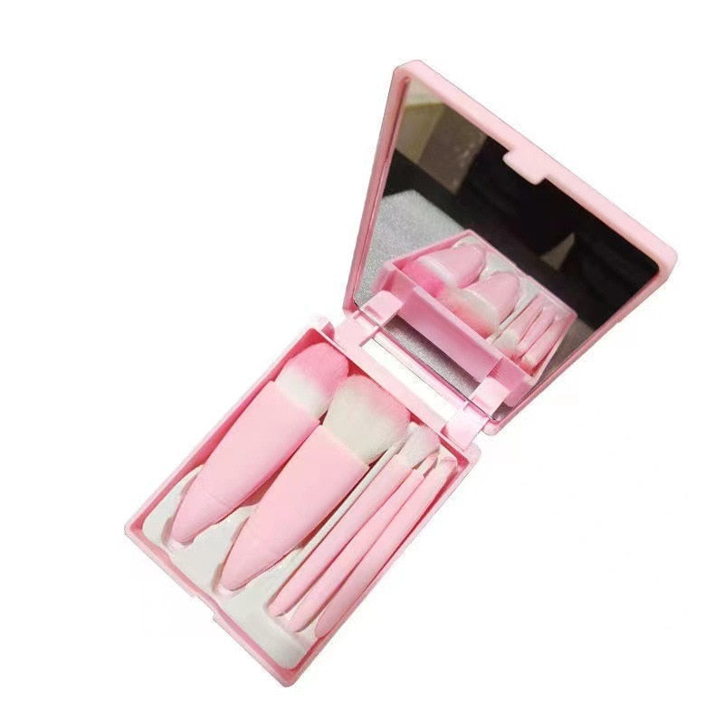 5PCS Soft Fluffy Mirror Makeup Brushes Set