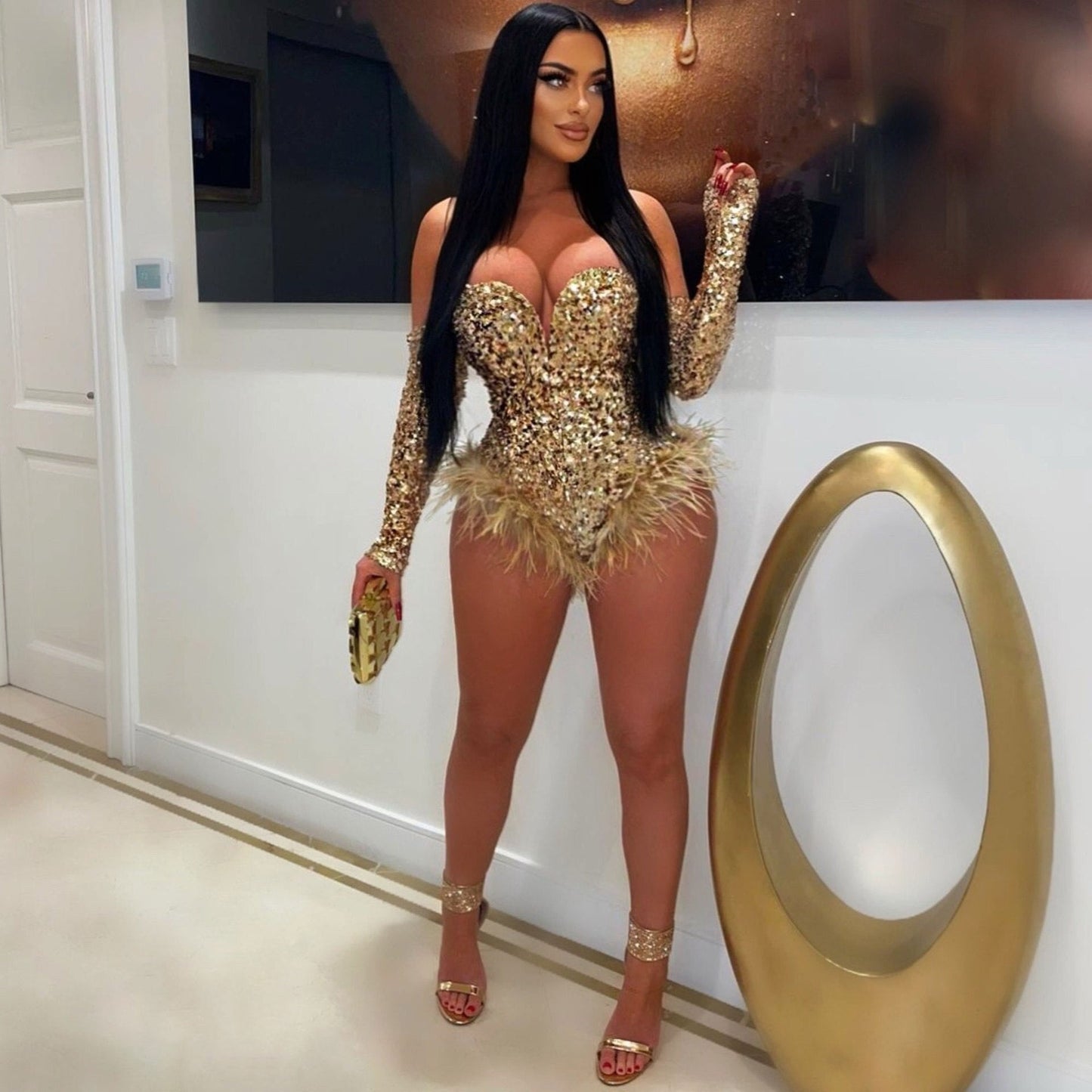 One Piece Sequin Sexy Jumpsuits