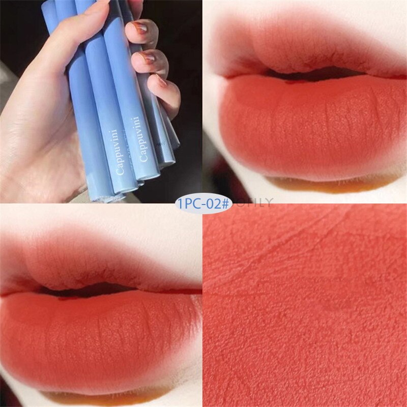 5 Colors Matte Long Lasting Waterproof Non-Stick Lip Glaze Not Easy To Fade Red Lips Lip Tint
