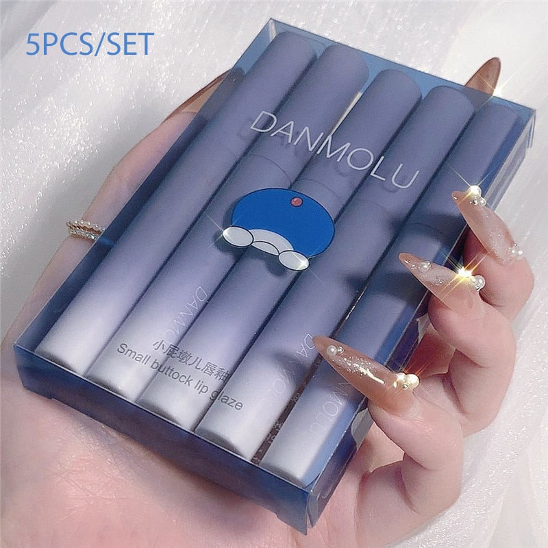 5 Colors Matte Long Lasting Waterproof Non-Stick Lip Glaze Not Easy To Fade Red Lips Lip Tint