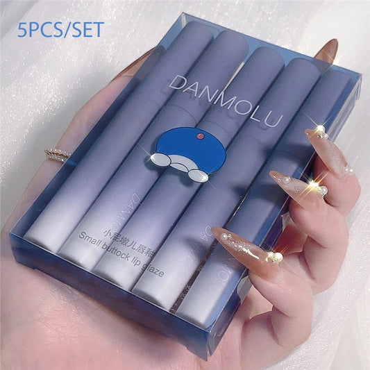 5 Colors Matte Long Lasting Waterproof Non-Stick Lip Glaze Not Easy To Fade Red Lips Lip Tint
