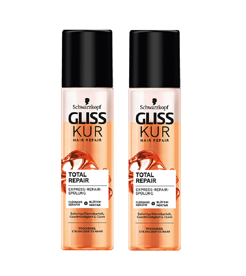 2xPack Schwarzkopf Gliss Kur Total Repair Express Repair Conditioner - 400 ml
