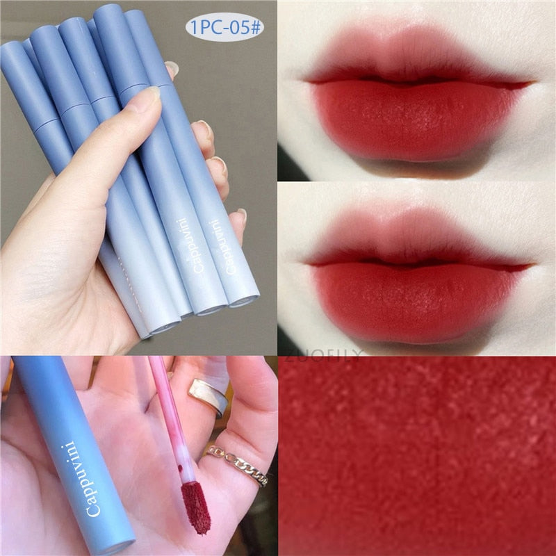 5 Colors Matte Long Lasting Waterproof Non-Stick Lip Glaze Not Easy To Fade Red Lips Lip Tint