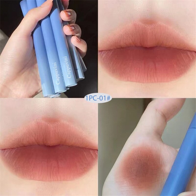 5 Colors Matte Long Lasting Waterproof Non-Stick Lip Glaze Not Easy To Fade Red Lips Lip Tint